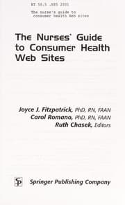 Tapa de The nurse's guide to consumer health Web sites