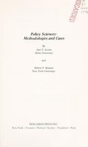 Tapa de Policy sciences