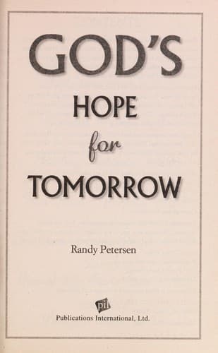 Tapa de God's hope for tomorrow