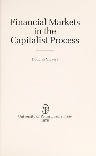 Tapa de Financial markets in the capitalist process