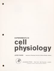 Tapa de Experiments in cell physiology