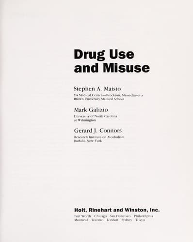 Tapa de Drug use and misuse