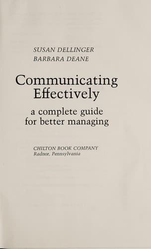 Tapa de Communicating effectively