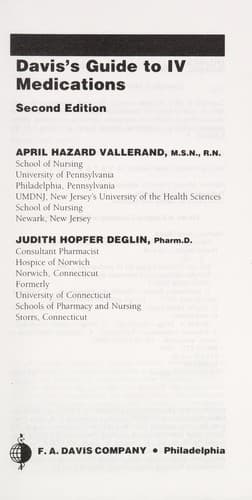Tapa de Davis's guide to IV medications