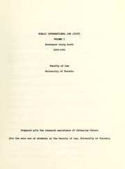 Tapa de Public international law (252F)