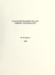 Tapa de Value foundations of law