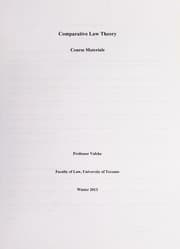 Tapa de Comparative law theory