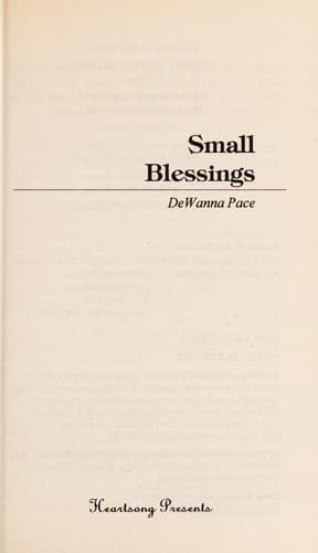 Tapa de Small blessings