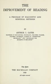Tapa de The improvement of reading