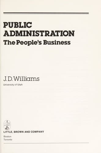 Tapa de Public administration