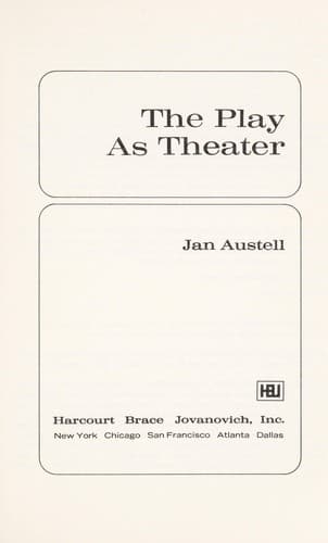 Tapa de The play as theater