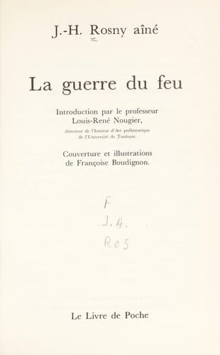 Tapa de La guerre du feu