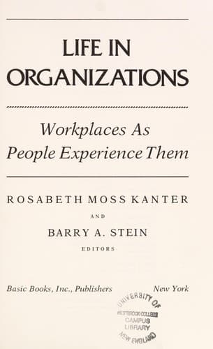 Tapa de Life in organizations