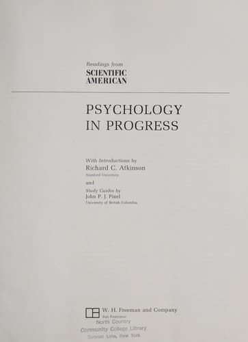 Tapa de Psychology in progress