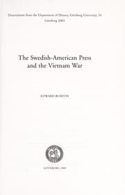 Tapa de The Swedish-American press and the Vietnam War