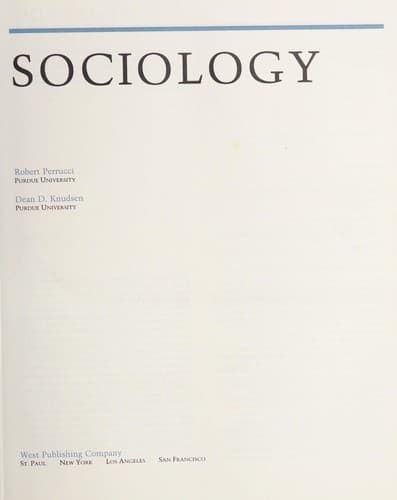 Tapa de Sociology