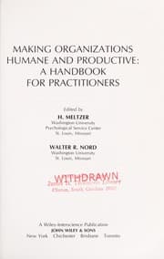 Tapa de Making organizations humane and productive