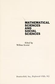 Tapa de Mathematical sciences and social sciences