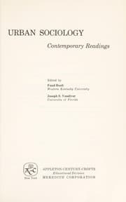 Tapa de Urban sociology