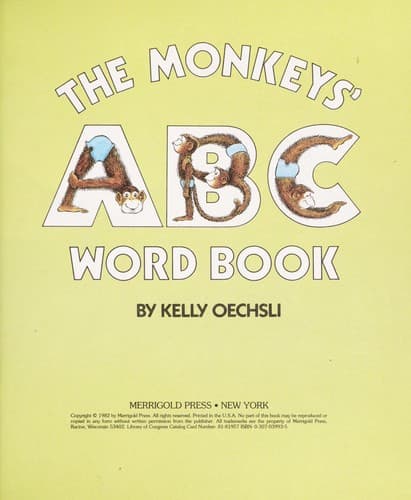 Tapa de The Monkeys' A B C Word Book