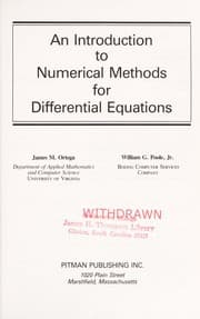 Tapa de An introduction to numerical methods for differential equations