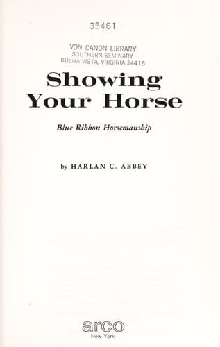 Tapa de Showing Your Horse