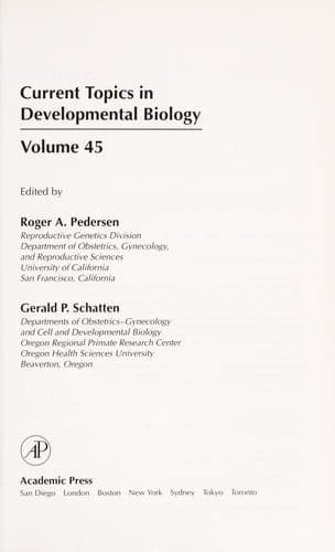 Tapa de Current Topics in Developmental Biology, 45