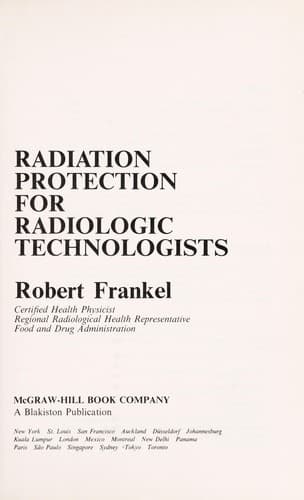 Tapa de Radiation protection for radiologic technologists