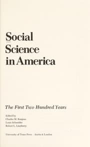 Tapa de Social Science in America