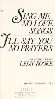 Tapa de Sing me no love songs, I'll say you no prayers