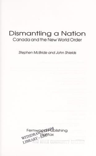 Tapa de Dismantling a nation