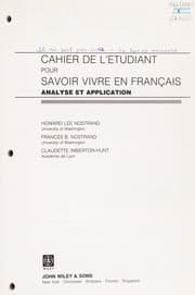 Tapa de Cahier De L'Etudiant Pour Savoir Vivre En Francais