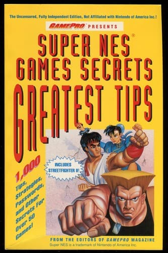 Tapa de Super NES Games Secrets, Greatest Tips