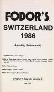 Tapa de FD SWITZERLAND 1986 (Fodor's Switzerland)