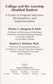 Tapa de College and the learning disabled student