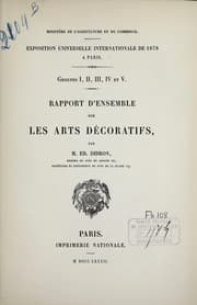 Tapa de Rapport d'ensemble sur les arts décoratifs