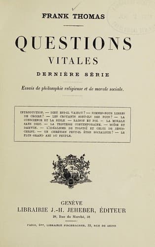 Tapa de Questions vitales