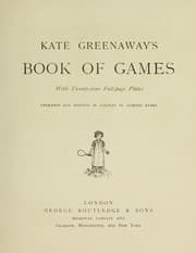 Tapa de Kate Greenaway's book of games
