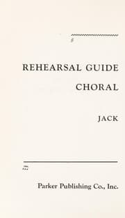 Tapa de Rehearsal guide for the choral director