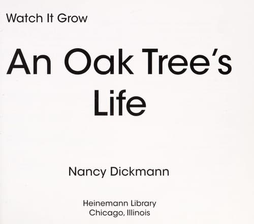 Tapa de An oak tree's life