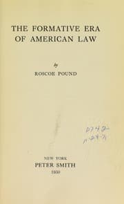 Tapa de The formative era of American law