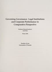 Tapa de Governing governance