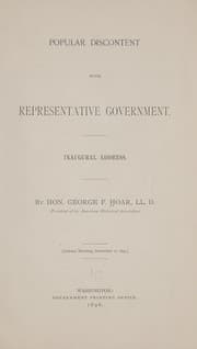 Tapa de Popular discontent with representative government