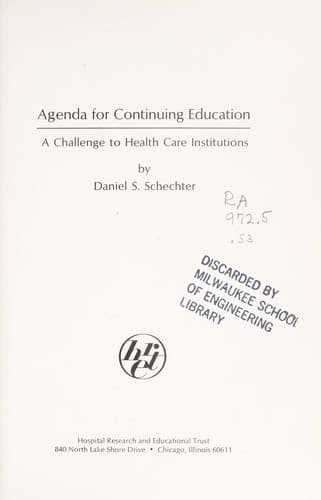 Tapa de Agenda for continuing education