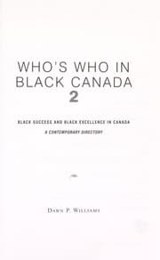 Tapa de Who's who in Black Canada 2