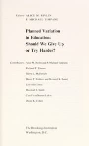 Tapa de Planned variation in education