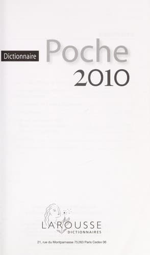 Tapa de Larousse poche 2010