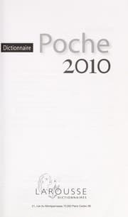 Tapa de Larousse poche 2010