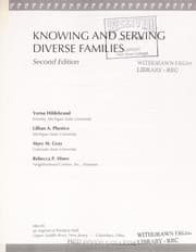 Tapa de Knowing and serving diverse families