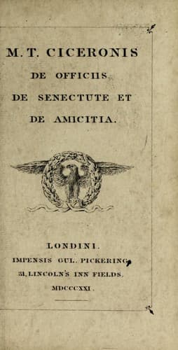 Tapa de M.T. Ciceronis libri De officiis